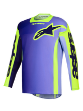 Load image into Gallery viewer, Alpinestars 2026 Racer Portl Jersey - Purple/Fluro Yellow - View 1 | Everest Motorcycles