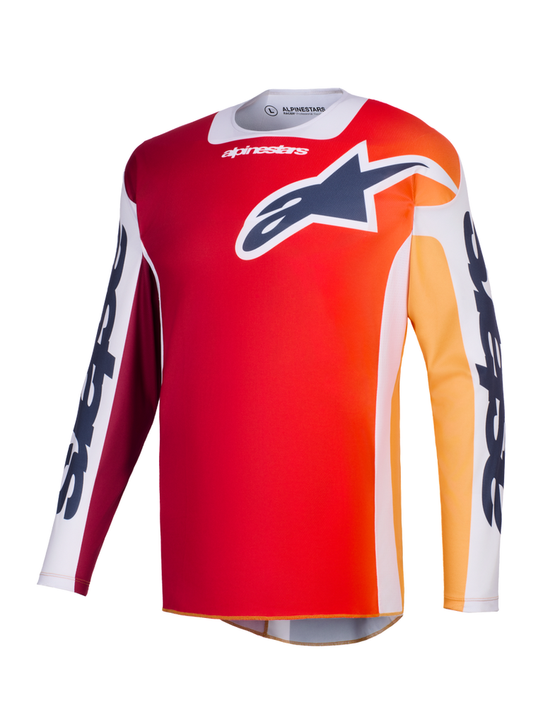 Alpinestars 2026 Racer Portl Jersey - Red/Light Gray/Dark Gray - View 1 | Everest Motorcycles