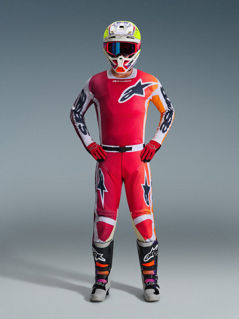 Alpinestars 2026 Racer Portl Jersey - Red/Light Gray/Dark Gray - View 4 | Everest Motorcycles