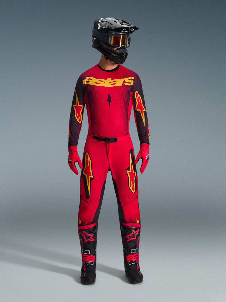 Alpinestars 2026 Supertech Scenz Jersey - Red/Black/Yellow - View 4 | Everest Motorcycles