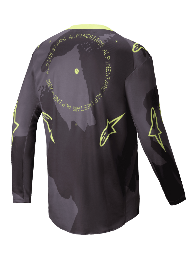 Alpinestars 2025 Racer Hollow Jersey - Dark Camo/Yellow Fluo