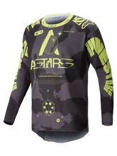 Load image into Gallery viewer, Alpinestars 2025 Racer Hollow Jersey - Dark Camo/Yellow Fluo