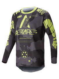 Alpinestars 2025 Racer Hollow Jersey - Dark Camo/Yellow Fluo