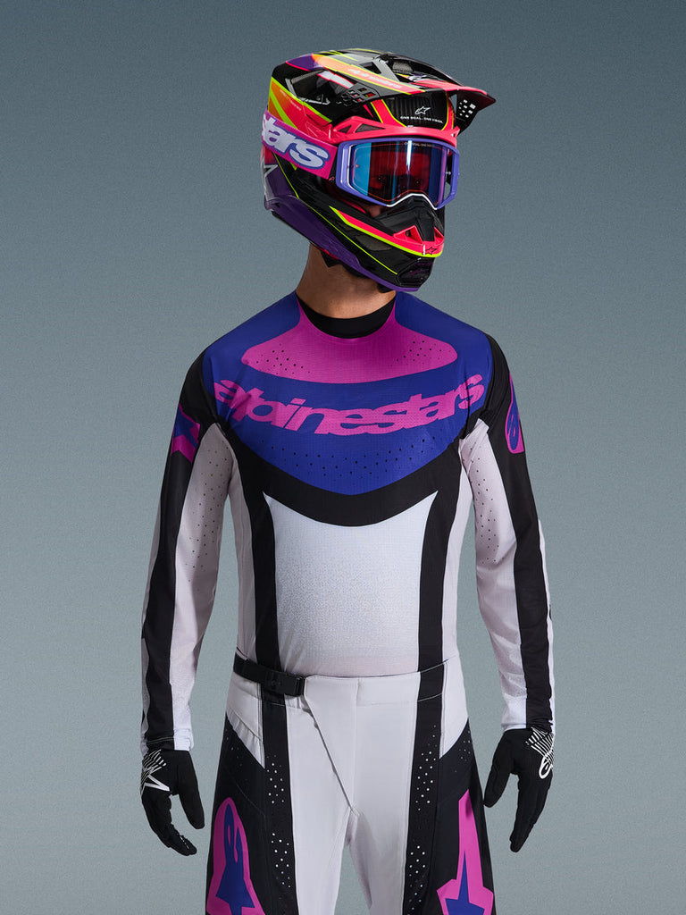 Alpinestars 2026 Techstar Knif Jersey - Black/Light Gray/Purple - View 2 | Everest Motorcycles