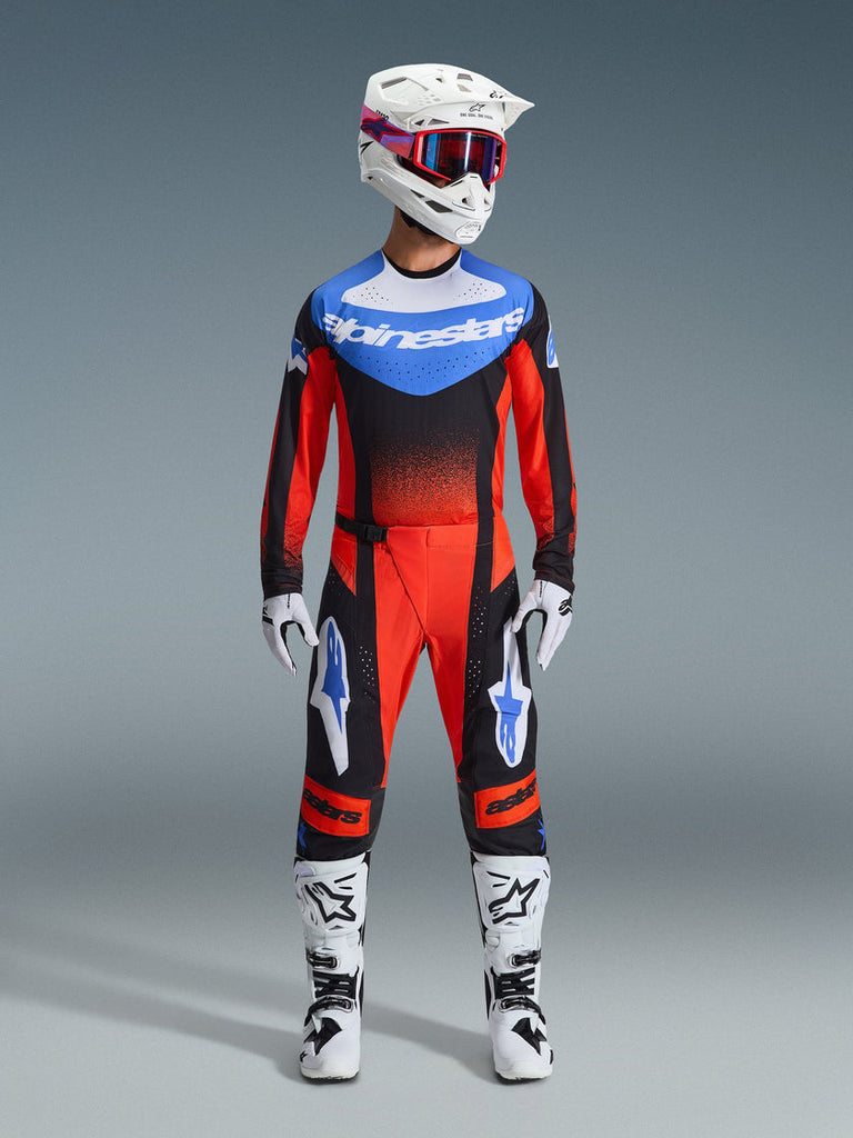Alpinestars 2026 Techstar Knif Jersey - Orange/Black/Ucla Blue - View 4 | Everest Motorcycles