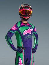 Load image into Gallery viewer, Alpinestars 2026 Techstar Nomur Jersey - Deep Purple/Green/ Fluro Pink - View 4 | Everest Motorcycles