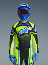 Load image into Gallery viewer, Alpinestars 2026 Techstar Nomur Jersey - Dark Navy/Fluro Yellow/Ucla Blue - View 2 | Everest Motorcycles