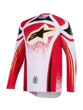Load image into Gallery viewer, Alpinestars 2026 Techstar Nomur Jersey - Light Gray/Red/Black - View 1 | Everest Motorcycles