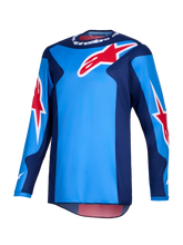 Load image into Gallery viewer, Alpinestars 2026 Fluid Grid Jersey - Blue/Red - View 1 | Everest Motorcycles