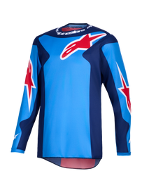 Alpinestars 2026 Fluid Grid Jersey - Blue/Red - View 1 | Everest Motorcycles