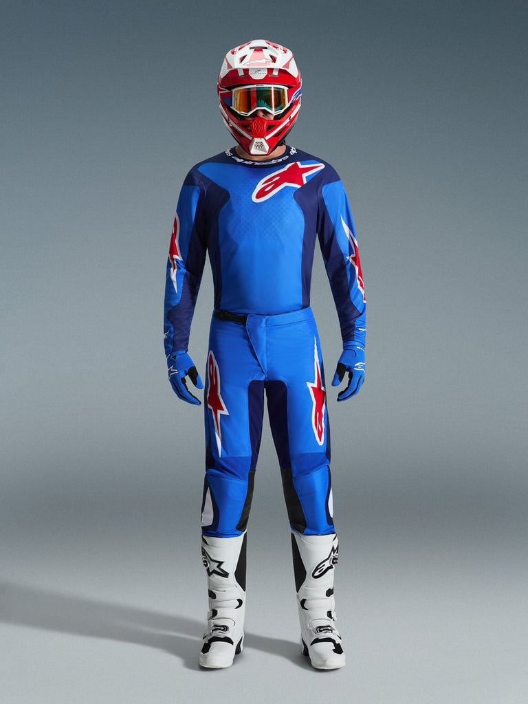 Alpinestars 2026 Fluid Grid Jersey - Blue/Red - View 3 | Everest Motorcycles