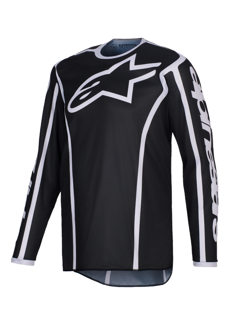Alpinestars 2026 Fluid Apex Jersey - Black/Gray - View 1 | Everest Motorcycles