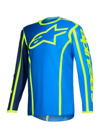Alpinestars 2026 Fluid Apex Jersey - Blue/Fluro Yellow - View 1 | Everest Motorcycles