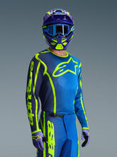 Load image into Gallery viewer, Alpinestars 2026 Fluid Apex Jersey - Blue/Fluro Yellow - View 4 | Everest Motorcycles