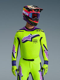 Alpinestars 2026 Supertech Vista Jersey - Yellow/Purple/Black - View 2 | Everest Motorcycles