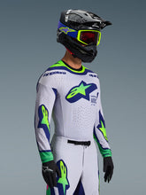 Load image into Gallery viewer, Alpinestars 2026 Supertech Vista Jersey - Light Gray/Fluro Yellow/Blue - View 3 | Everest Motorcycles