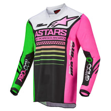 Load image into Gallery viewer, Alpinestars 2022 Racer Compass Jersey - Black Green/Fluro Pink