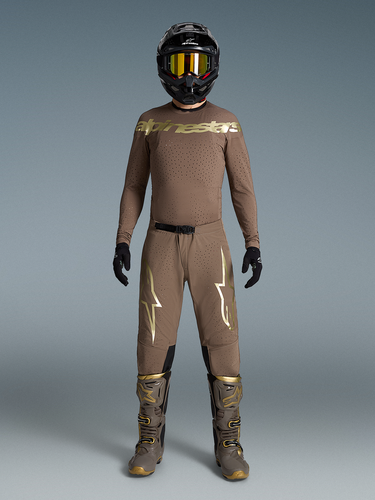 Alpinestars Supertech Air Gold LE Pants - Earth Brown / Gold