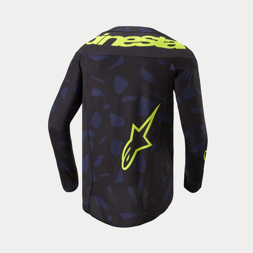 Alpinestars 2024 Techstar Rantera Jersey - Black Navy Fluro Yellow