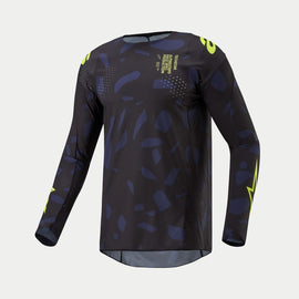 Alpinestars 2024 Techstar Rantera Jersey - Black Navy Fluro Yellow