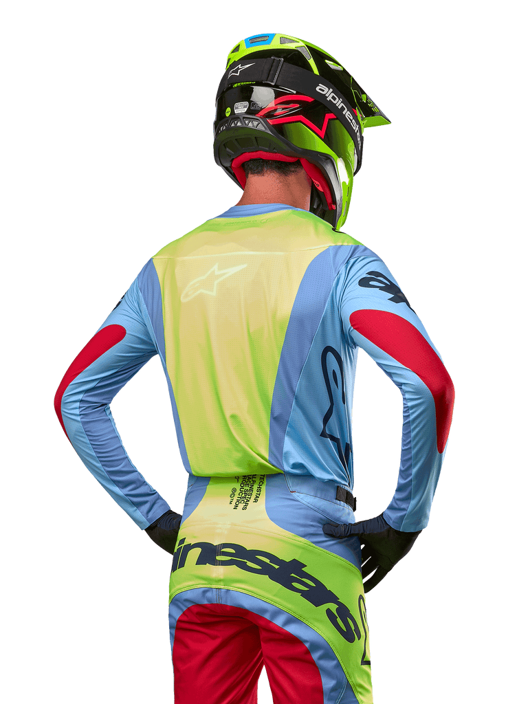 Alpinestars 2025 Racer Hollow Jersey - Light Blue/Yellow Fluo/Red Berry