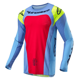 Alpinestars 2025 Racer Hollow Jersey - Light Blue/Yellow Fluo/Red Berry