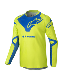Alpinestars 2025 Youth Racer Veil Jersey - Fluro-Yellow/Blue