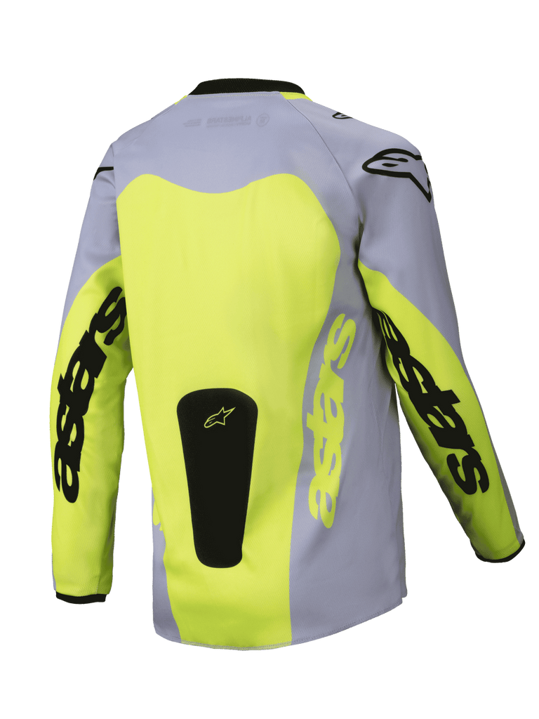 Alpinestars 2025 Youth Racer Veil Jersey - Gray Fluro-Yellow