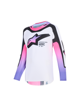 Load image into Gallery viewer, Alpinestars 2026 Youth Supertech Vista Jersey - White/Purple/Black - View 1 | Everest Motorcycles