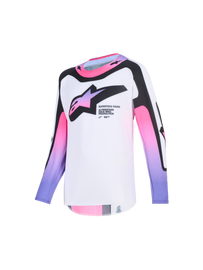Alpinestars 2026 Youth Supertech Vista Jersey - White/Purple/Black - View 1 | Everest Motorcycles