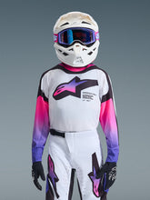 Load image into Gallery viewer, Alpinestars 2026 Youth Supertech Vista Jersey - White/Purple/Black - View 3 | Everest Motorcycles