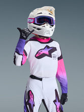 Load image into Gallery viewer, Alpinestars 2026 Youth Supertech Vista Jersey - White/Purple/Black - View 4 | Everest Motorcycles