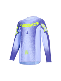 Alpinestars 2026 Youth Supertech Scenz Jersey - Purple/Fluro Yellow - View 1 | Everest Motorcycles