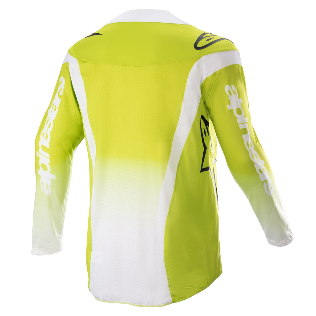 Alpinestars 2023 Youth Racer Push Jersey - Yellow Fluro White