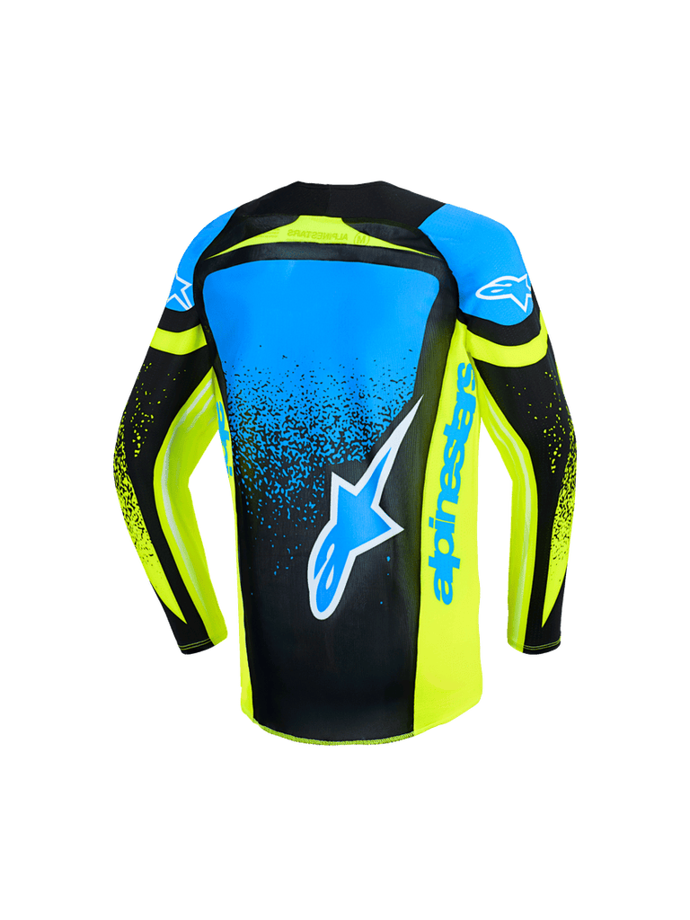 Alpinestars 2026 Youth Supertech Nomur Jersey - Dark Navy/Fluro Yellow/Ucla Blue - View 2 | Everest Motorcycles