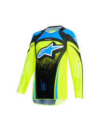 Alpinestars 2026 Youth Supertech Nomur Jersey - Dark Navy/Fluro Yellow/Ucla Blue - View 1 | Everest Motorcycles