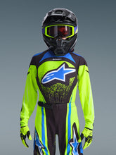 Load image into Gallery viewer, Alpinestars 2026 Youth Supertech Nomur Jersey - Dark Navy/Fluro Yellow/Ucla Blue - View 3 | Everest Motorcycles