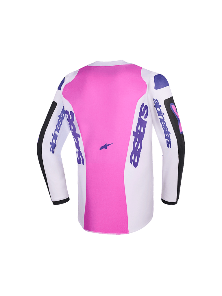 Alpinestars 2026 Youth Fluid Grid Jersey - Black/Light Gray/Purple - View 2 | Everest Motorcycles