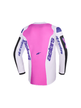Load image into Gallery viewer, Alpinestars 2026 Youth Fluid Grid Jersey - Black/Light Gray/Purple - View 2 | Everest Motorcycles