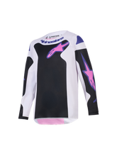 Load image into Gallery viewer, Alpinestars 2026 Youth Fluid Grid Jersey - Black/Light Gray/Purple - View 1 | Everest Motorcycles