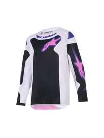 Alpinestars 2026 Youth Fluid Grid Jersey - Black/Light Gray/Purple - View 1 | Everest Motorcycles