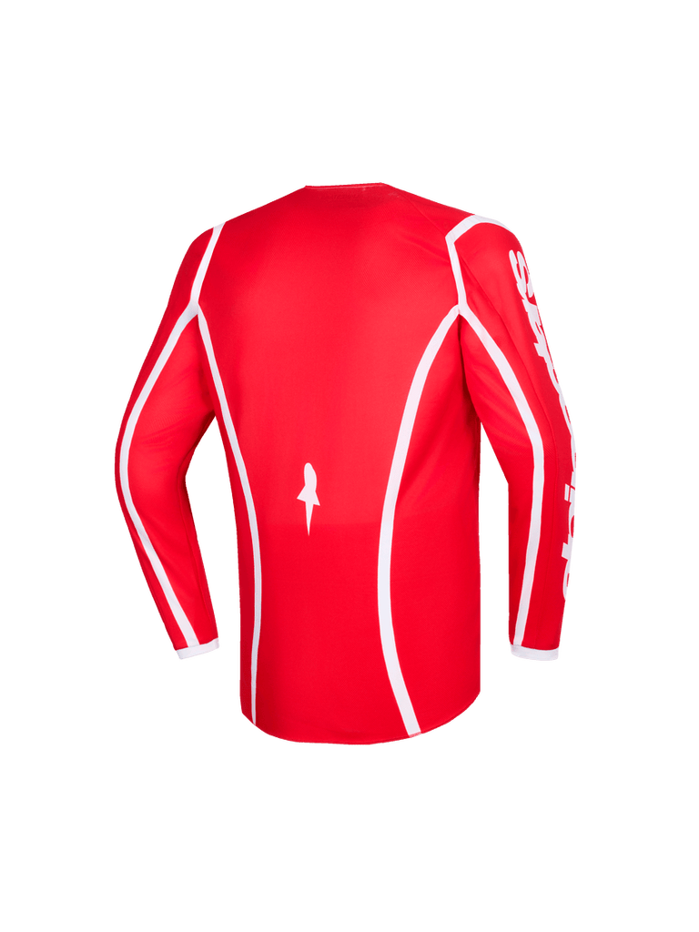 Alpinestars 2026 Youth Fluid Apex Jersey - Red/White - View 2 | Everest Motorcycles