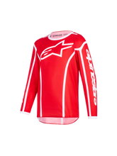 Load image into Gallery viewer, Alpinestars 2026 Youth Fluid Apex Jersey - Red/White - View 1 | Everest Motorcycles