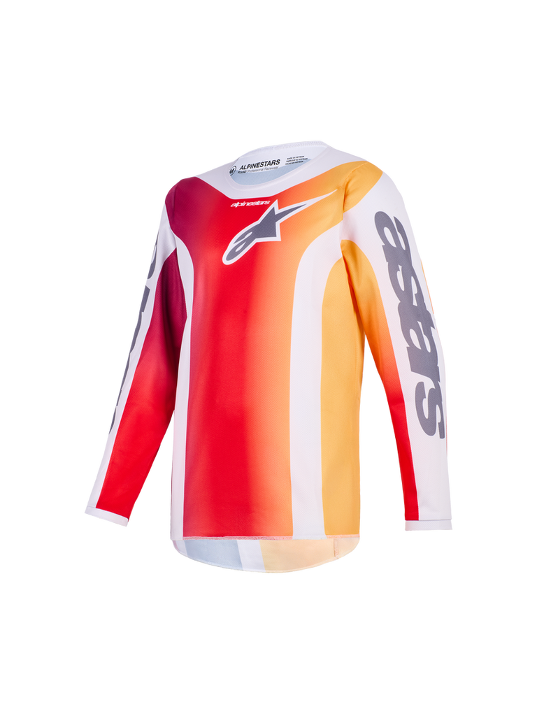 Alpinestars 2026 Youth Fluid Portl Jersey - Red/Light Gray/Dark Gray - View 1 | Everest Motorcycles
