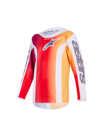 Alpinestars 2026 Youth Fluid Portl Jersey - Red/Light Gray/Dark Gray - View 1 | Everest Motorcycles