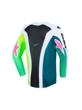 Load image into Gallery viewer, Alpinestars 2026 Youth Fluid Portl Jersey - Green/White/Black - View 2 | Everest Motorcycles