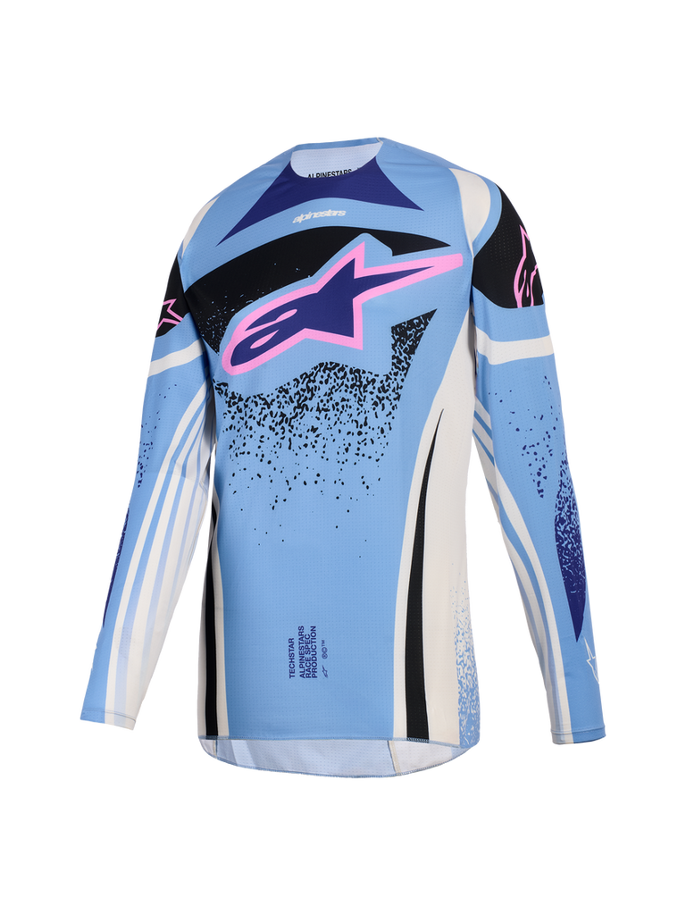 Alpinestars 2026 Womens Techstar Nomur Jersey - Light Blue/Off-White/Black - View 1 | Everest Motorcycles