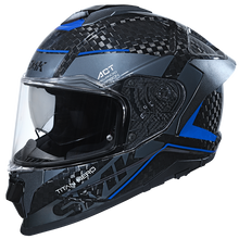 Load image into Gallery viewer, SMK Titan Carbon Nero (GL256) Helmet - Black Blue Grey
