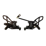 VORTEX - REARSETS : BLACK HONDA CBR1000RR 08-16'.