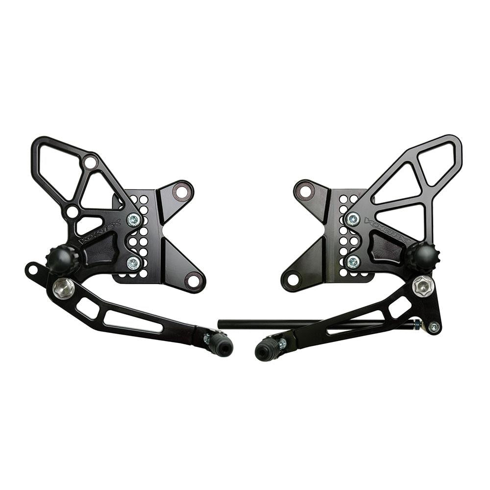 VORTEX---REARSETS-:-BLACK-KAWASAKI-ZX-6R-09-12